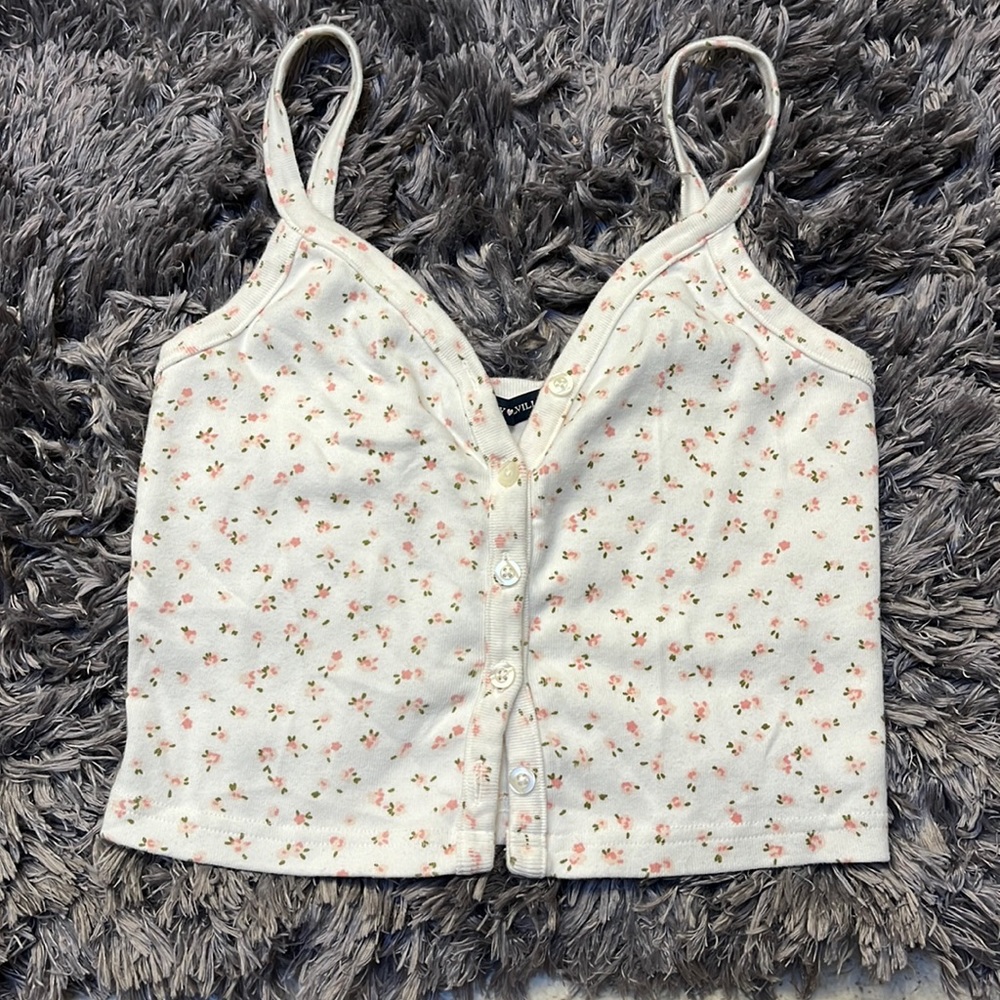 BUY 2 GET 1! Brandy button down crop top tank